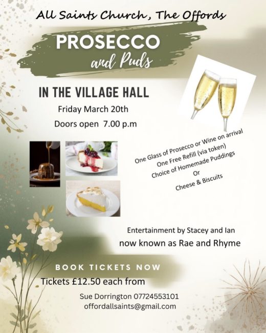 Prosecco and Puds 2026